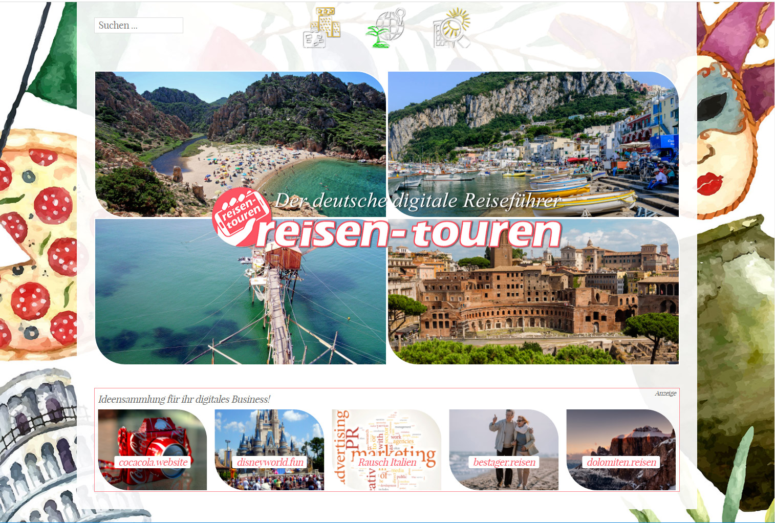 Reisen-Touren: Guida turistica digitale tedesca d’ Italia